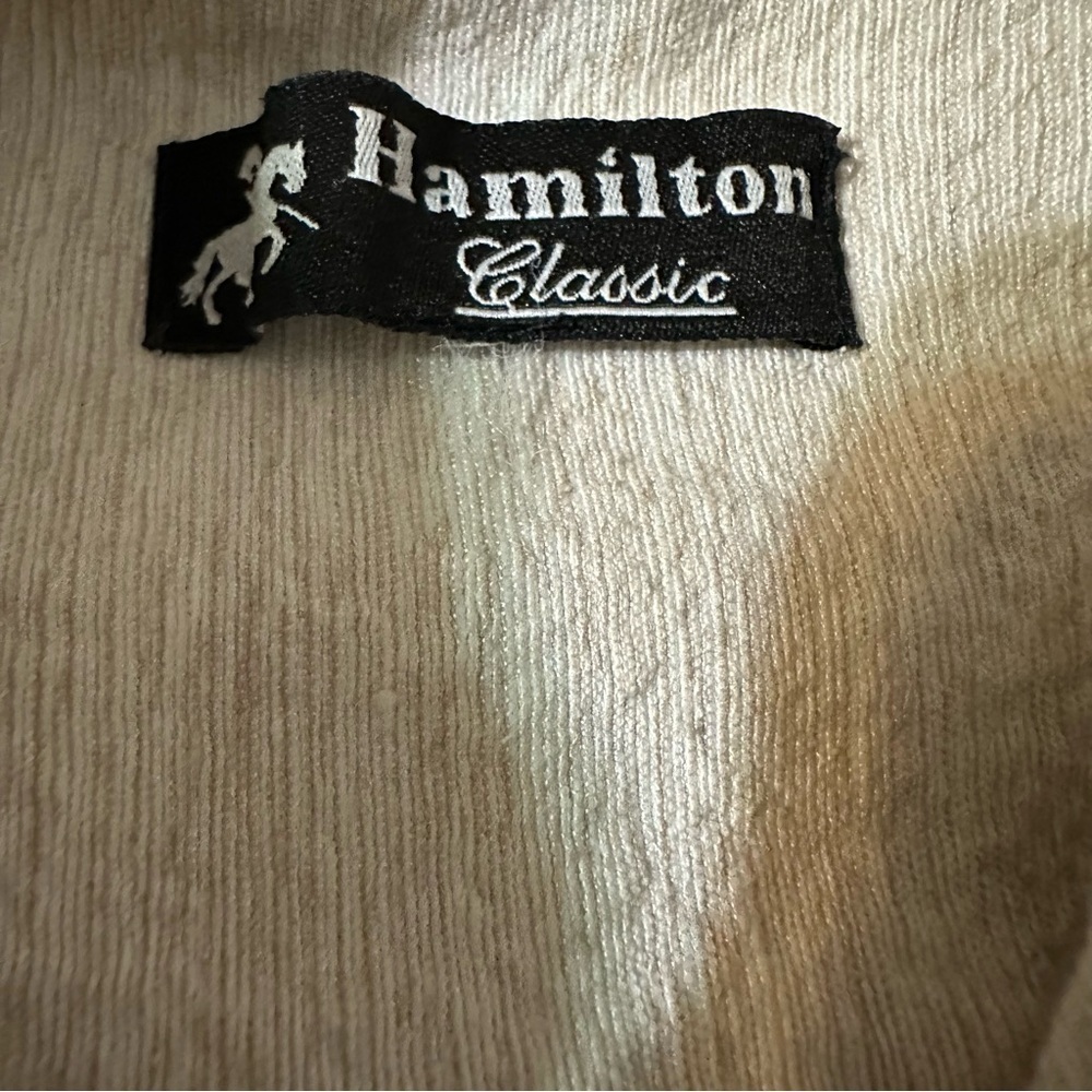 Hamilton Classic vintage men's XL (41) beige button down short sleeve shirt - Picture 3 of 4
